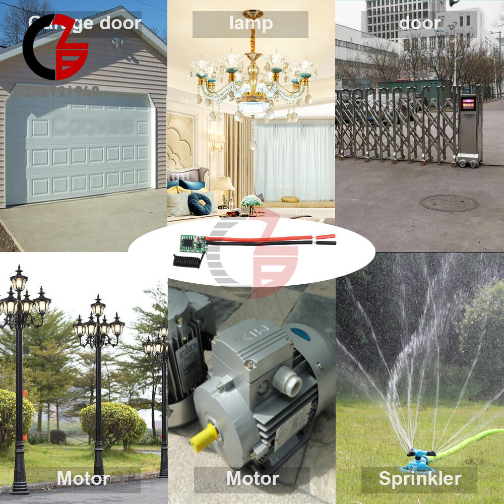433MHz Long Range Wireless Remote Control Transmitter/Receiver Module DC 3V-24V