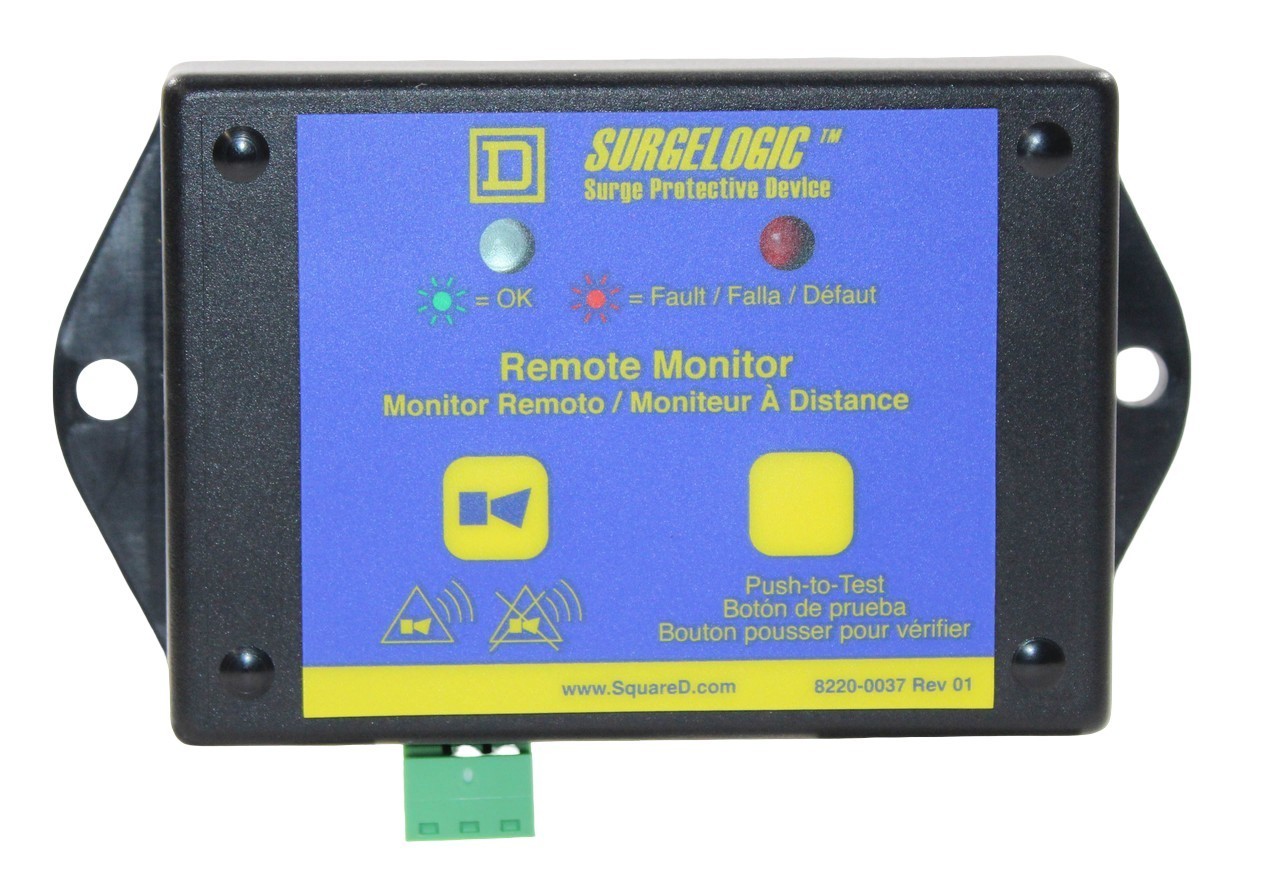 Square D TVS12RMU TVSS Remote Monitor 12V Surge Protection Device Alarm Module
