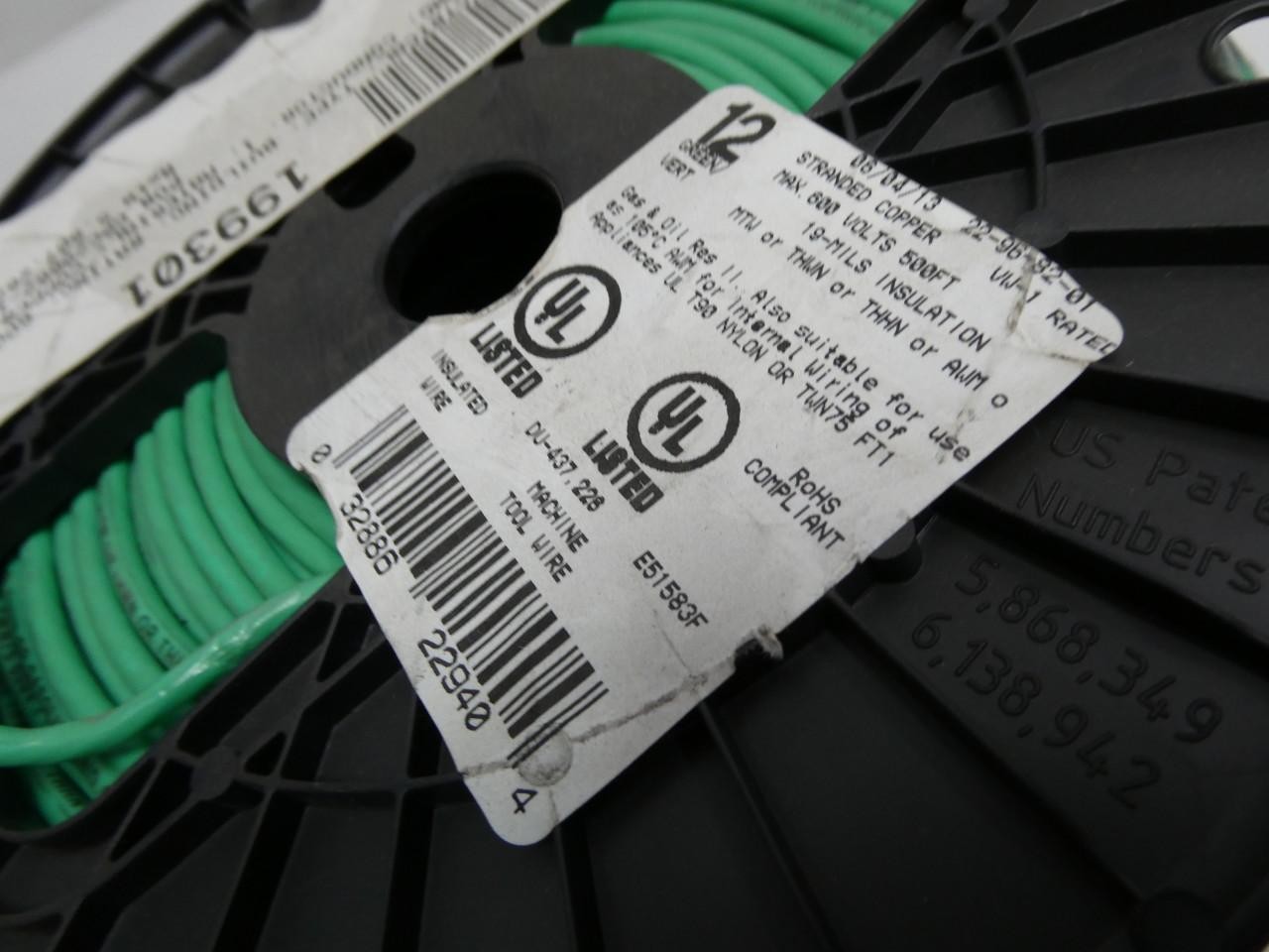 Southwire E51583F Green Machine Tool Wire 12awg 500ft 600v-ac