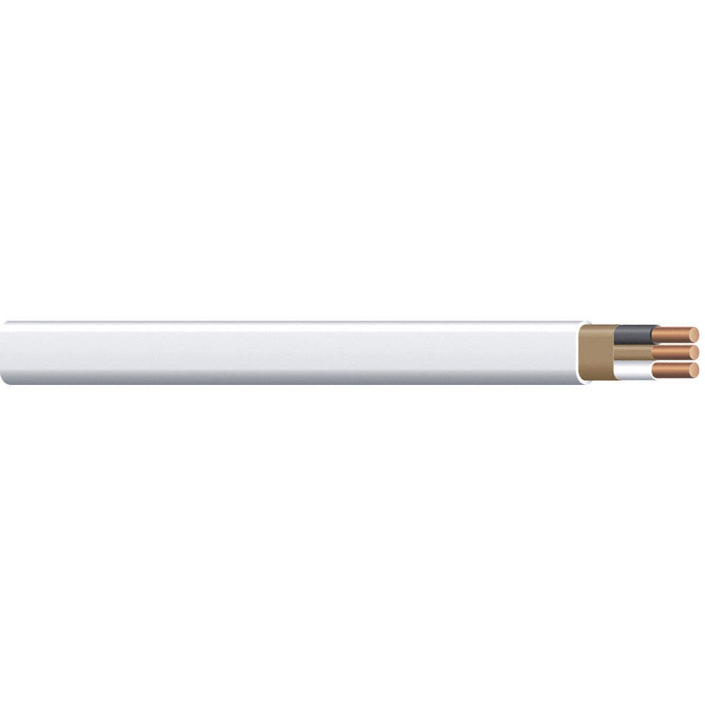 ROMEX 28827428 Nonmetallic Cbl,2 w/Gnd,14AWG,Wht,100ft 2VGA4