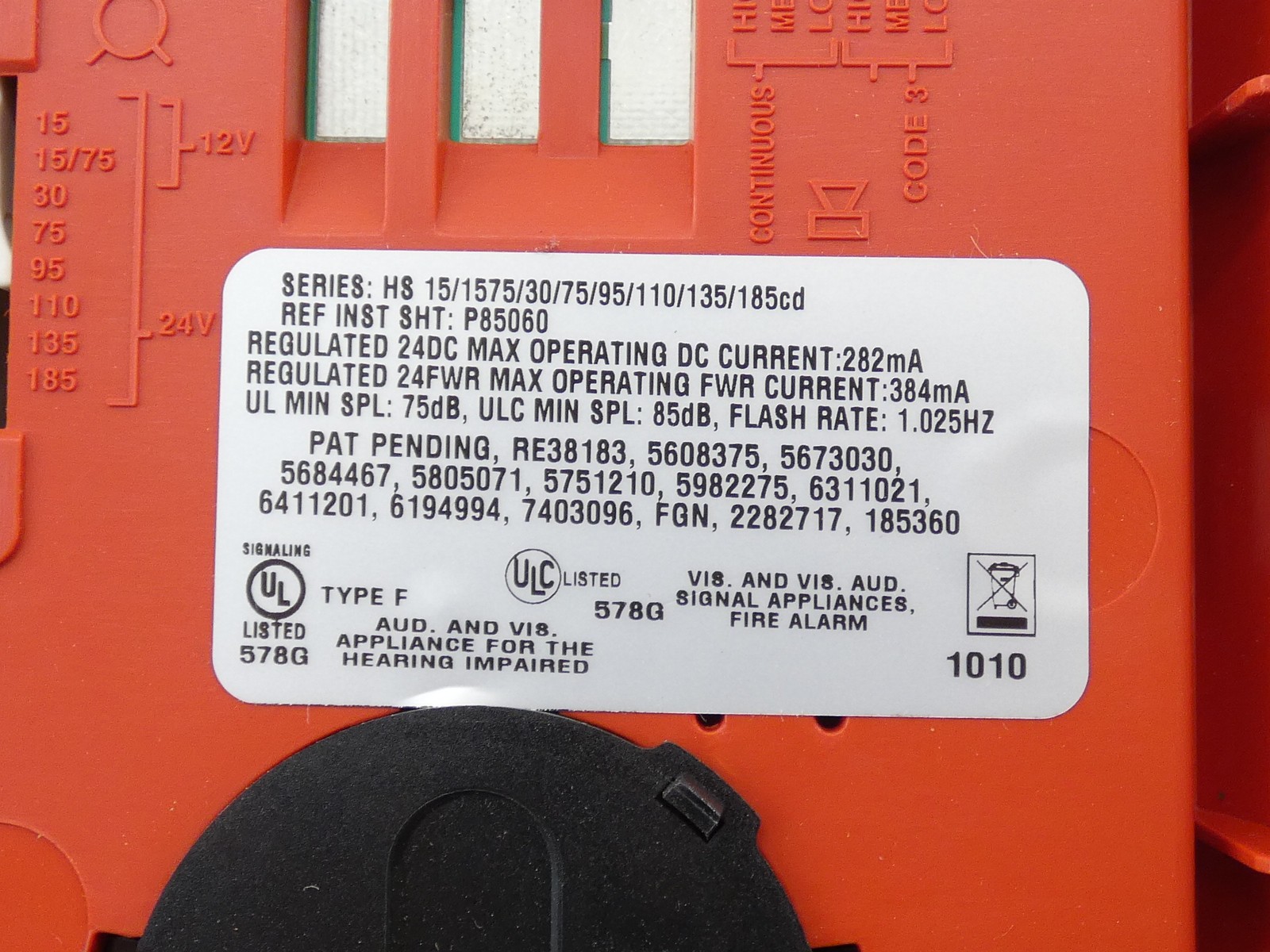 Cooper HSR 127249 Wheelock Exceder Fire Alarm Horn Strobe 12/24VDC – NEW Surp…