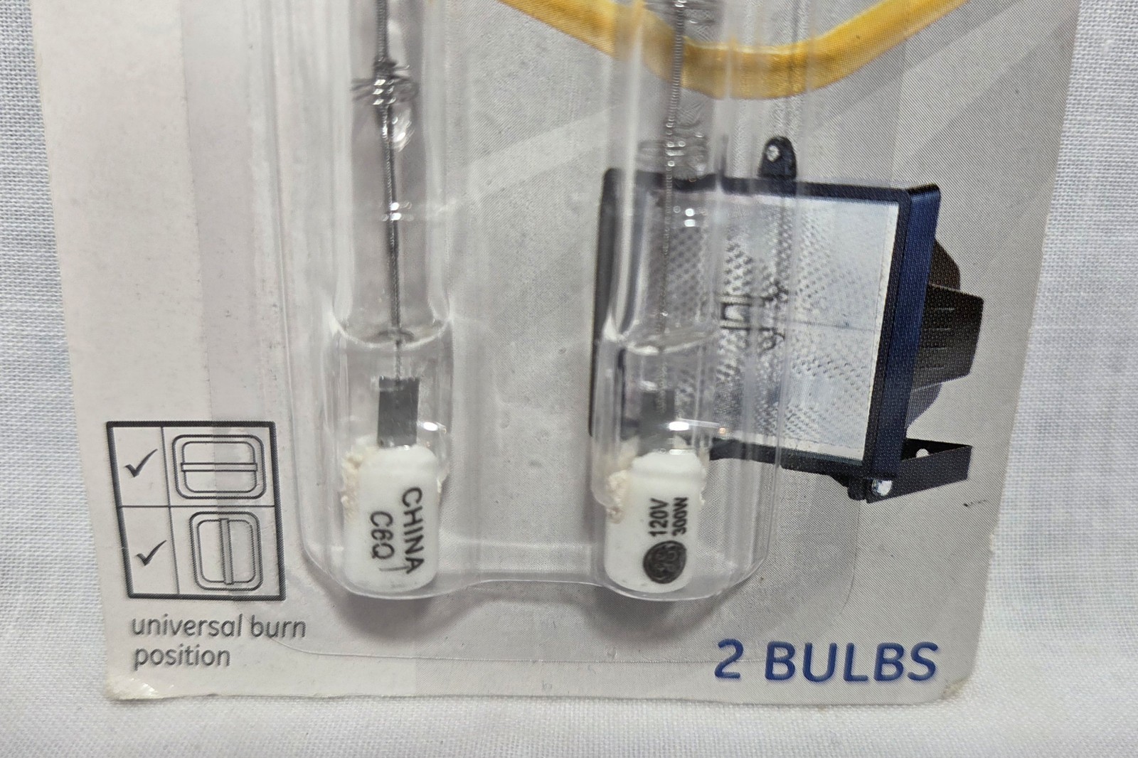 GE Lighting New 2-Pk 300-Watt Quartz Line Halogen Heavy-Duty Lamps