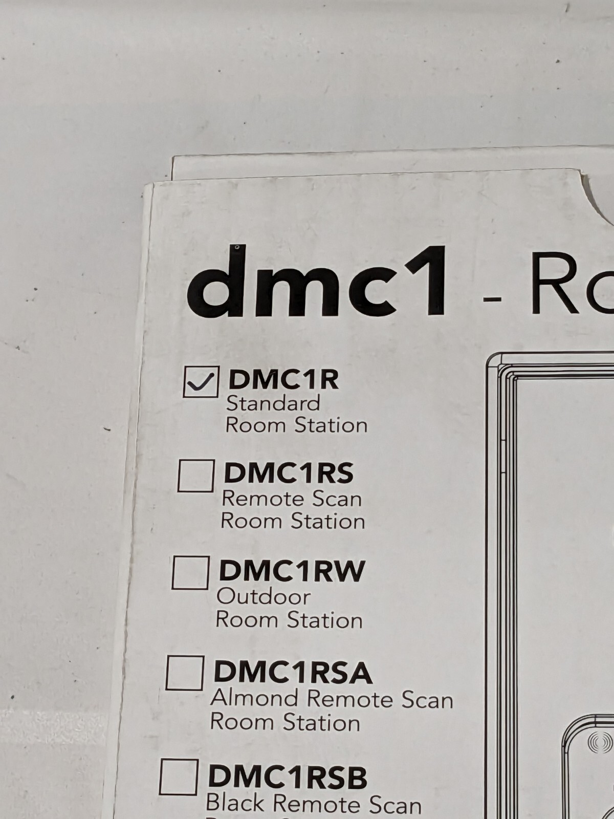 M&S Systems White Standard Indoor Room Station DMC1R