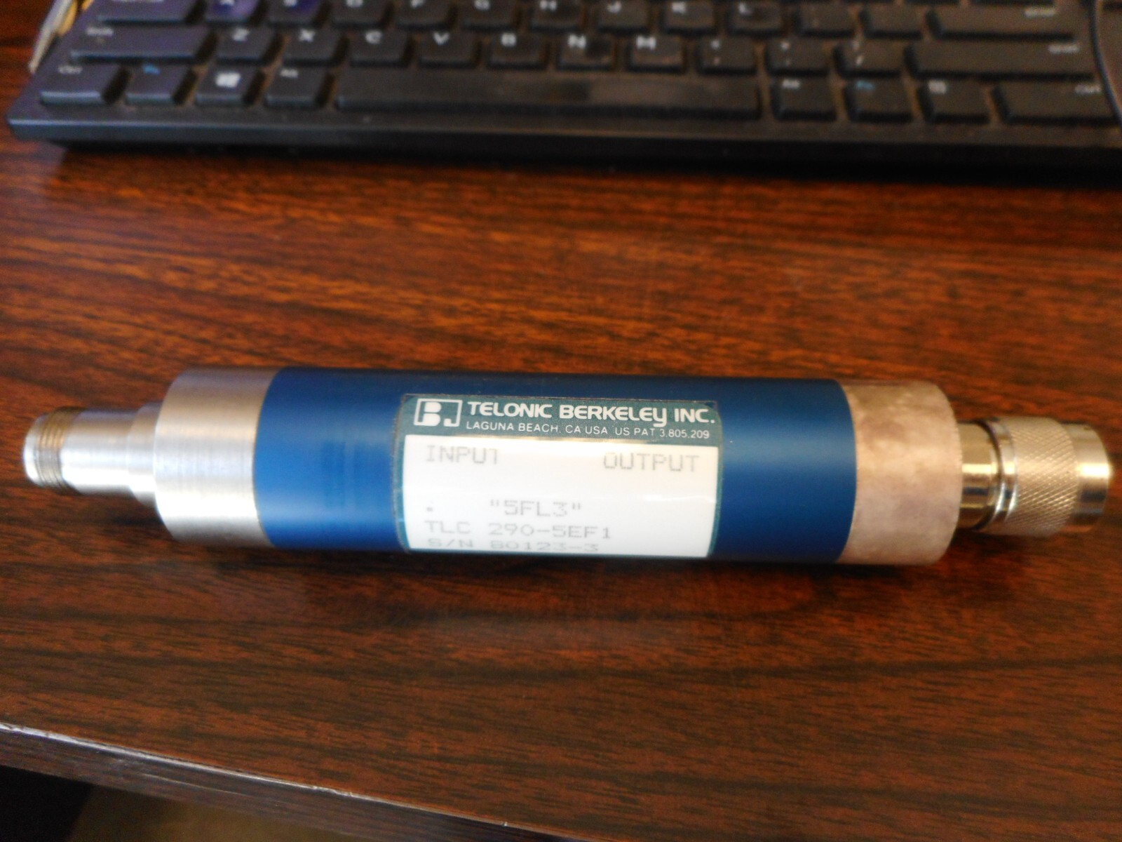 TLC290-5EF1 Telonic Tubular Lowpass Filter LPF N type 290Mhz