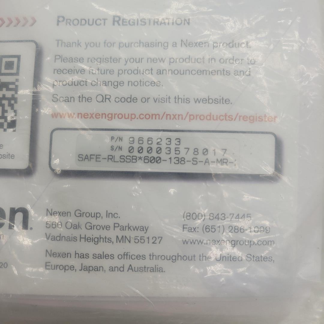 Nexen 966233 SAFE-RLSSB*500-138-S-A-MR