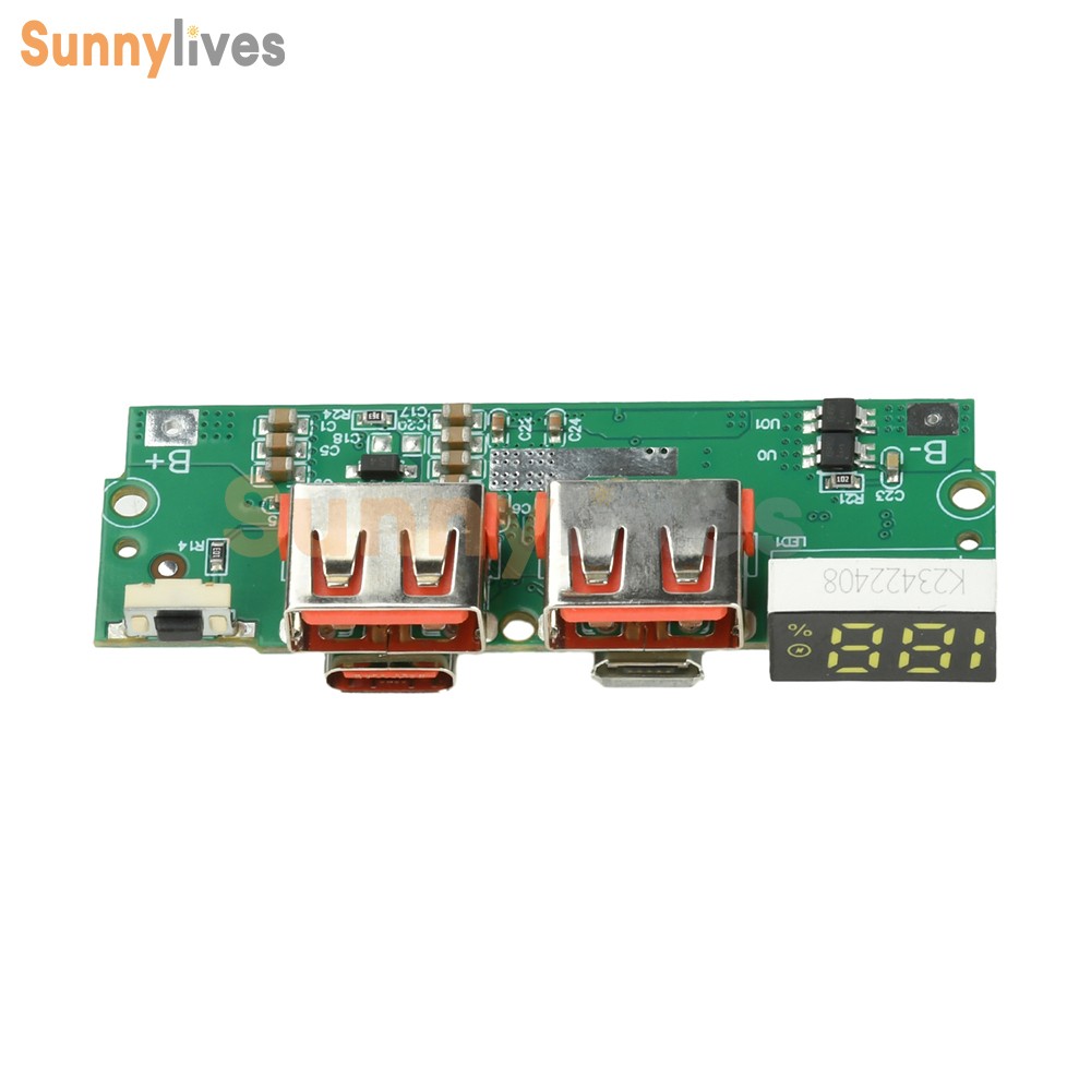 PD/QC 22.5W Fast Charging Module DIY Mobile Power Bank Circuit Board LED Display