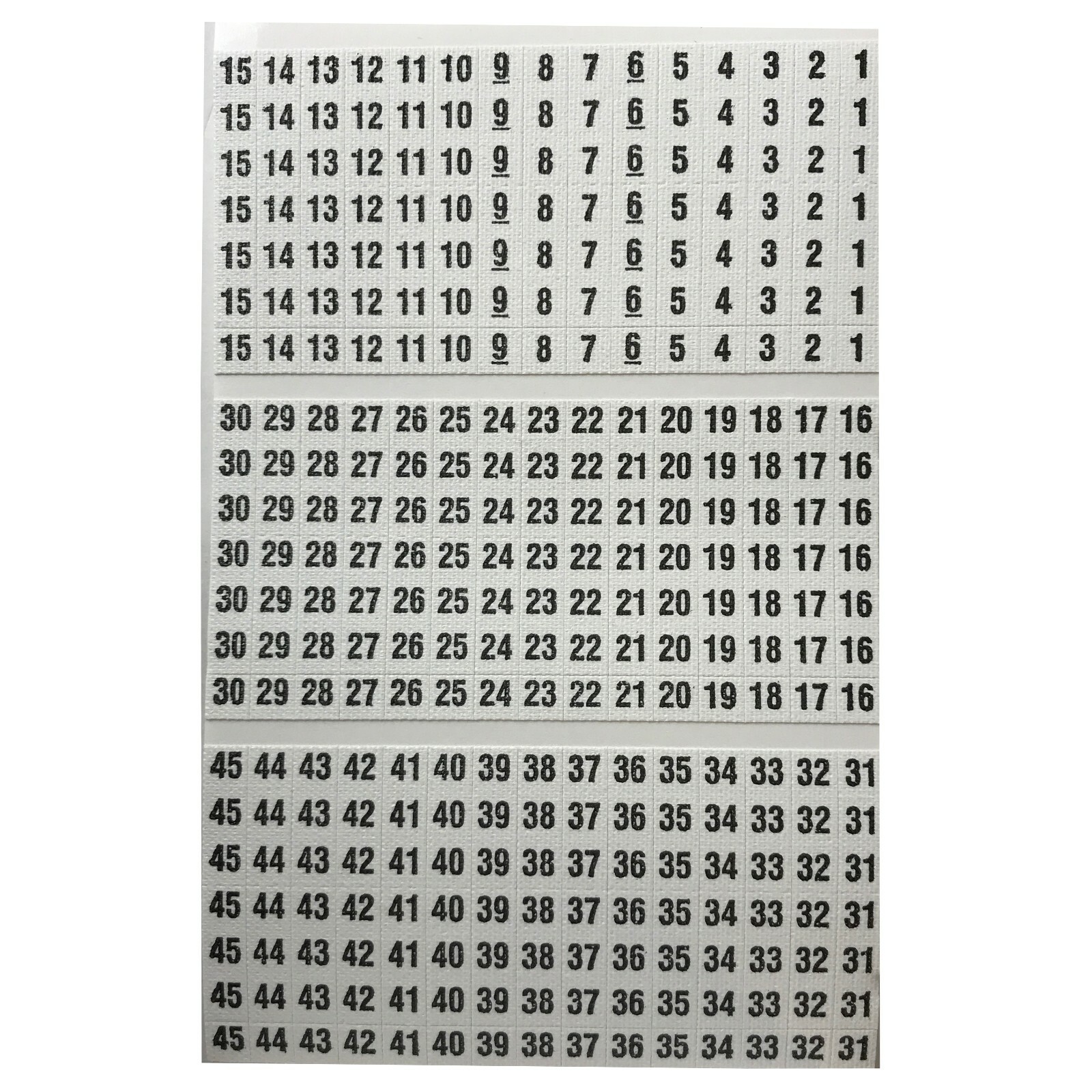 Stranco WMB-0000 Electrician 450 Cloth Sticker Wire Marker Booklet 10 Each 1-45