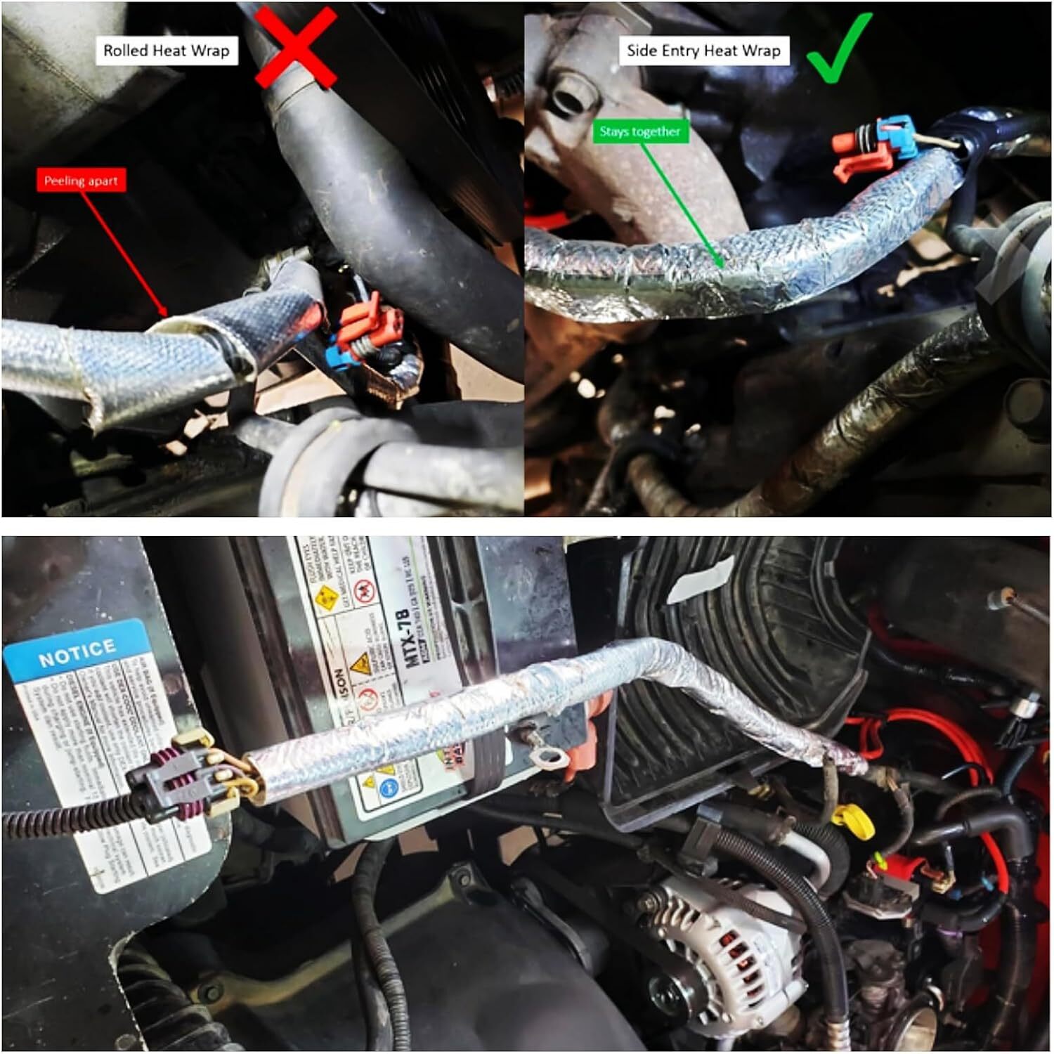 Self-wrap Aluminum Heat Shield Sleeve Thermal Reflective for Hoses Wires Cables