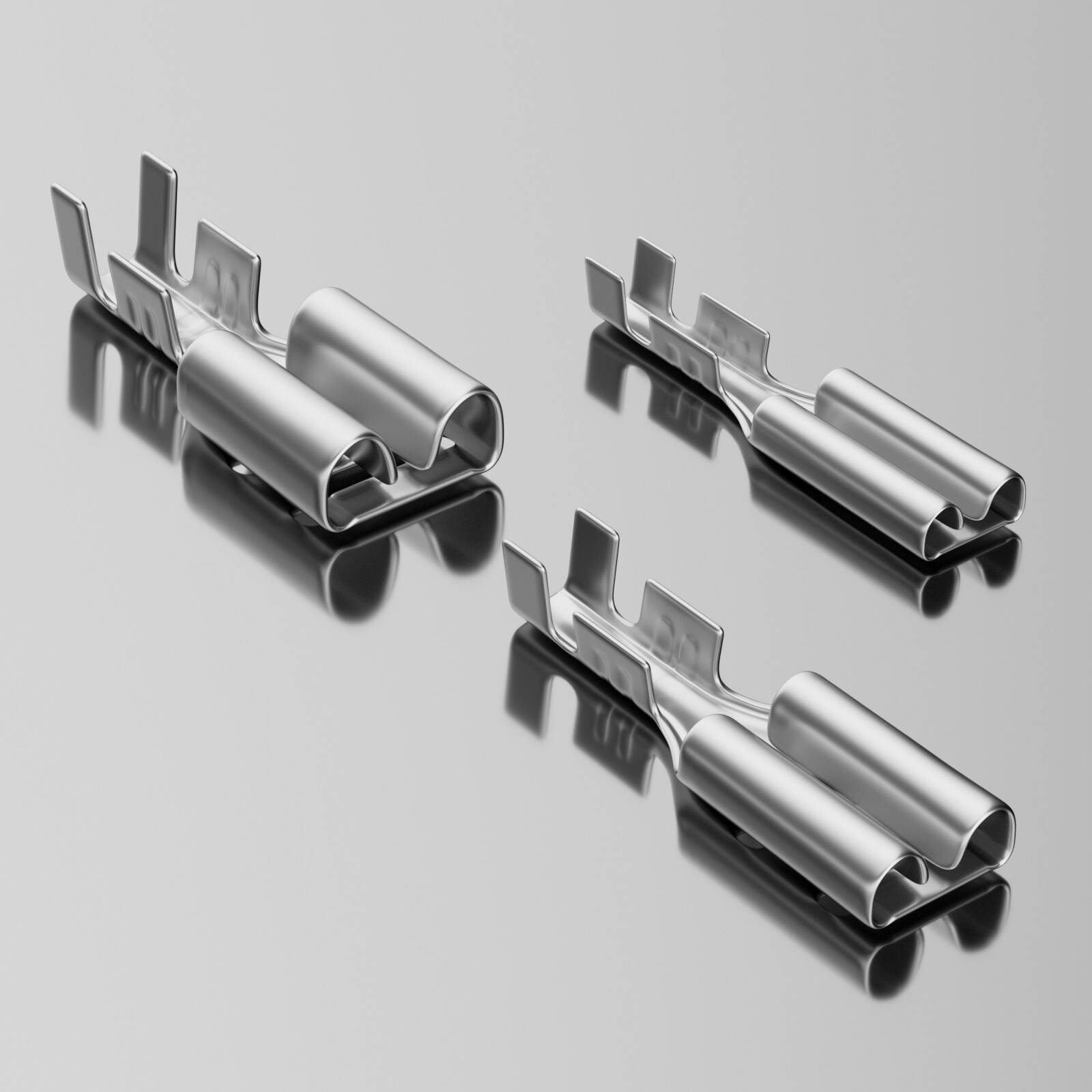 WC63 Series 6.3mm Solderless Terminals 8-Layer Gold/Rhodium Plated 6PCS/Pack