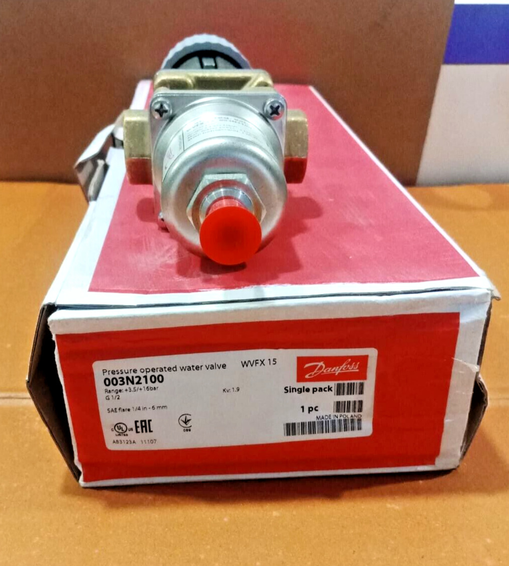 1PC- Danfoss 003N2100 Pressure operated water valve, WVFX 15,3.50- Brand New