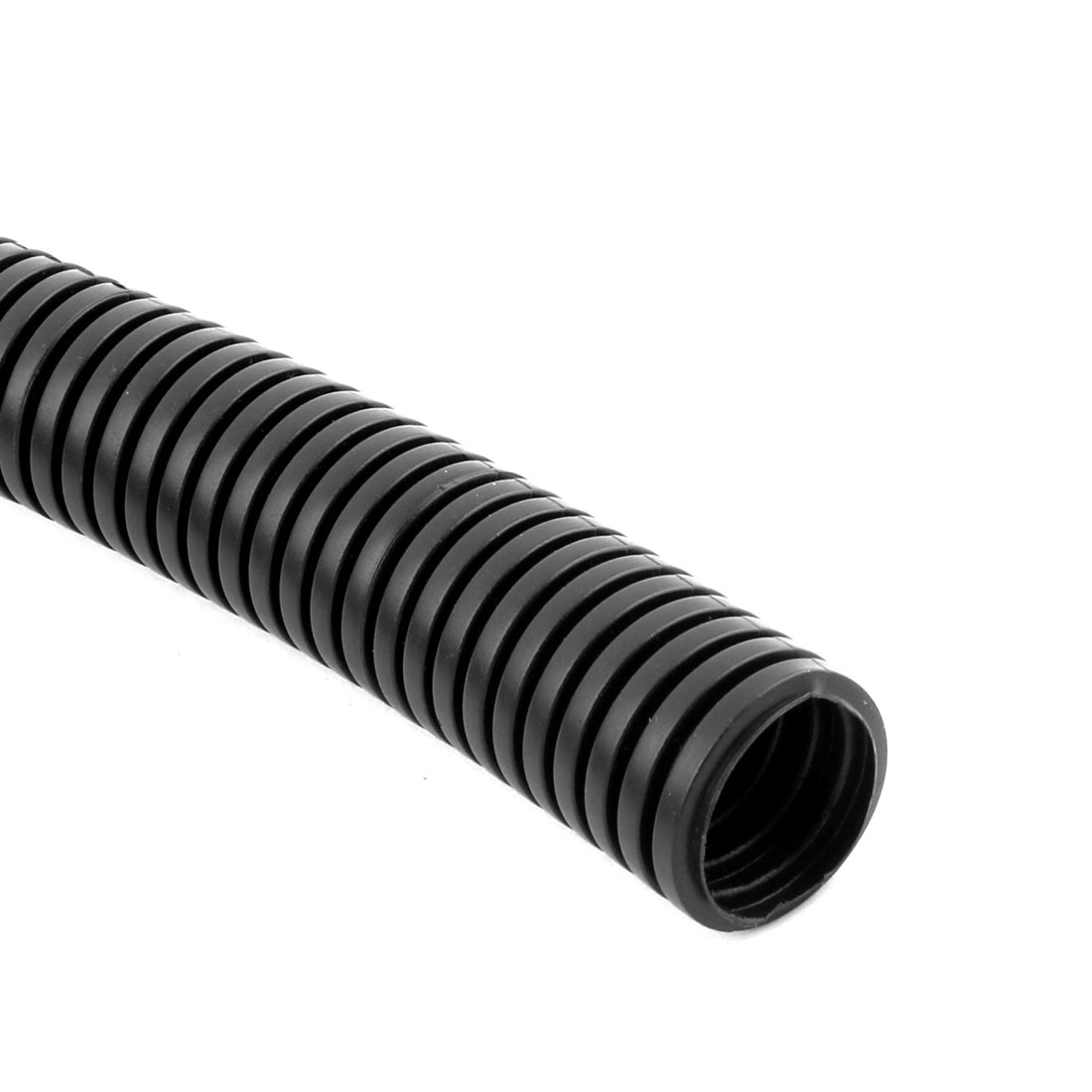 2 M 24×28 mm PVC Flexible Corrugated Conduit Tube for Garden,Office Black