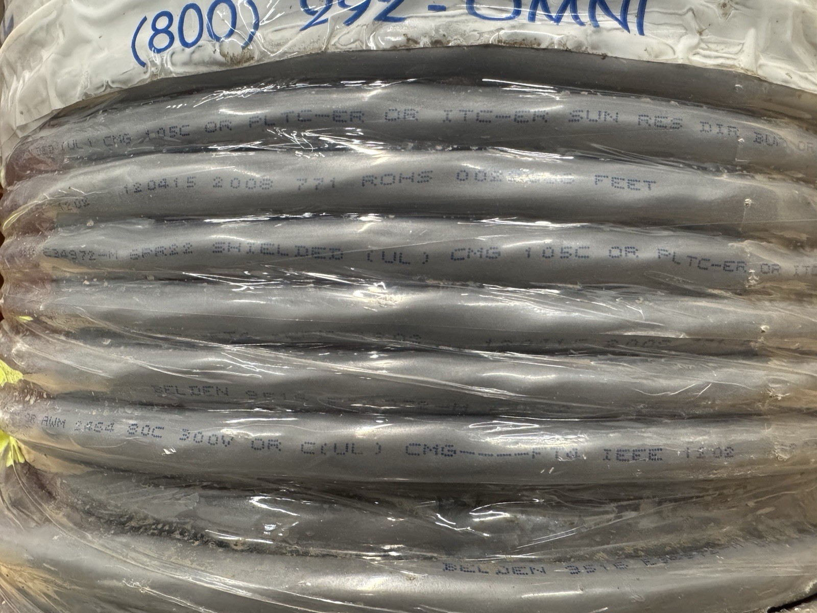 Belden 9516 22/6P TC PVC/PVC Shielded PLTC. 500 Ft Spool