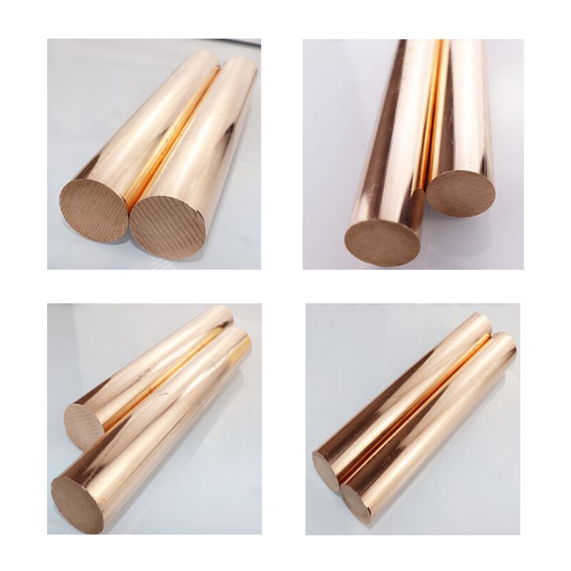 99.9% T2 Pure Copper Rod Metal Round Solid Bar 14~35mm Diameter 200~500mm Long