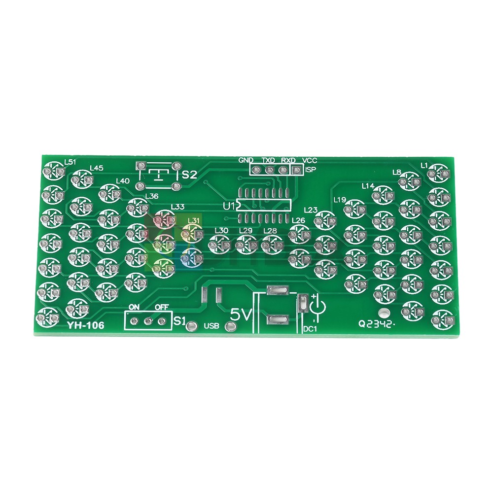 Electronic Hourglass DIY Kit Funny Practice Soldering Kit w/ LED DC Power Cable