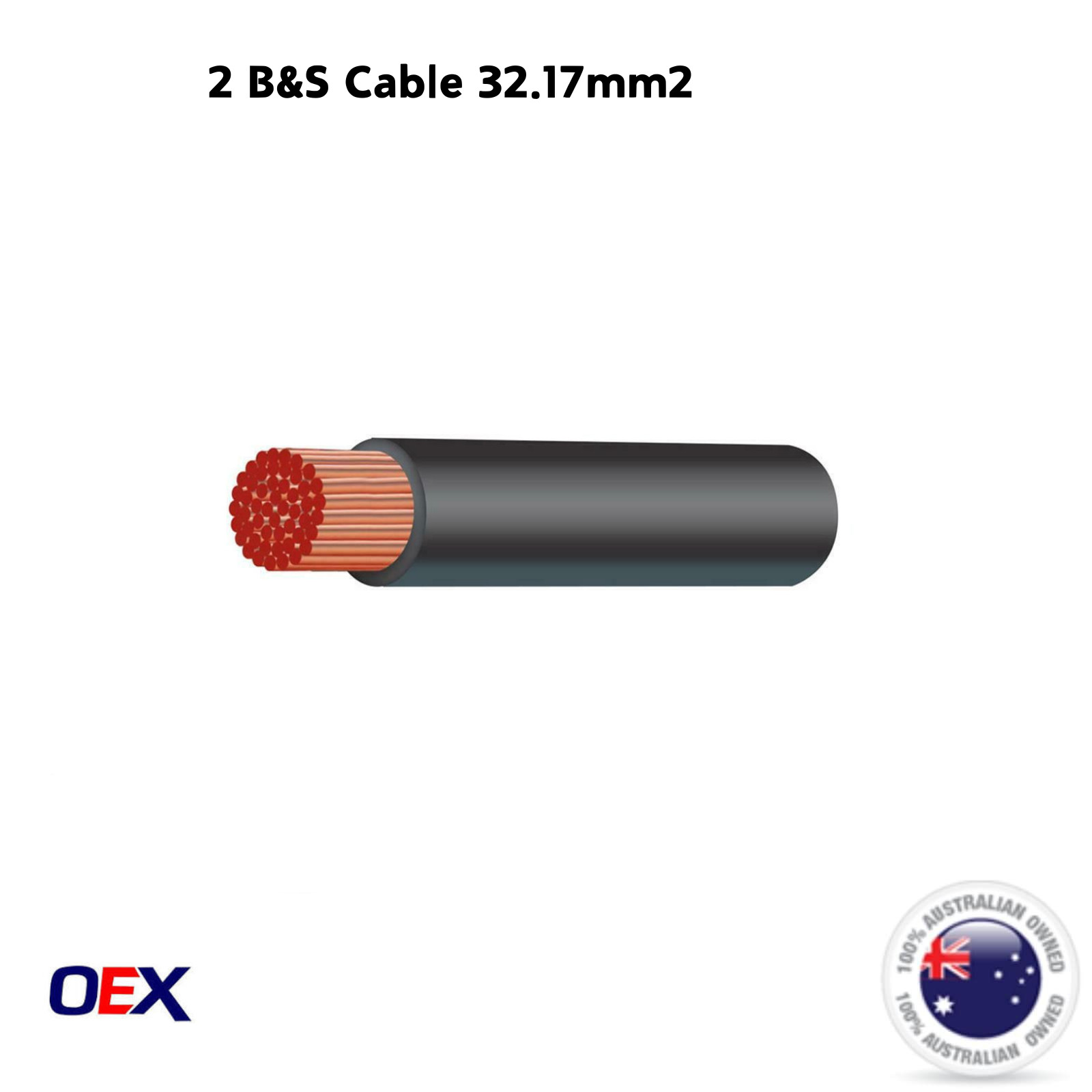 OEX 2 BS Battery Cable 190 AMP Copper Wire Various Lengths Crimp Connector