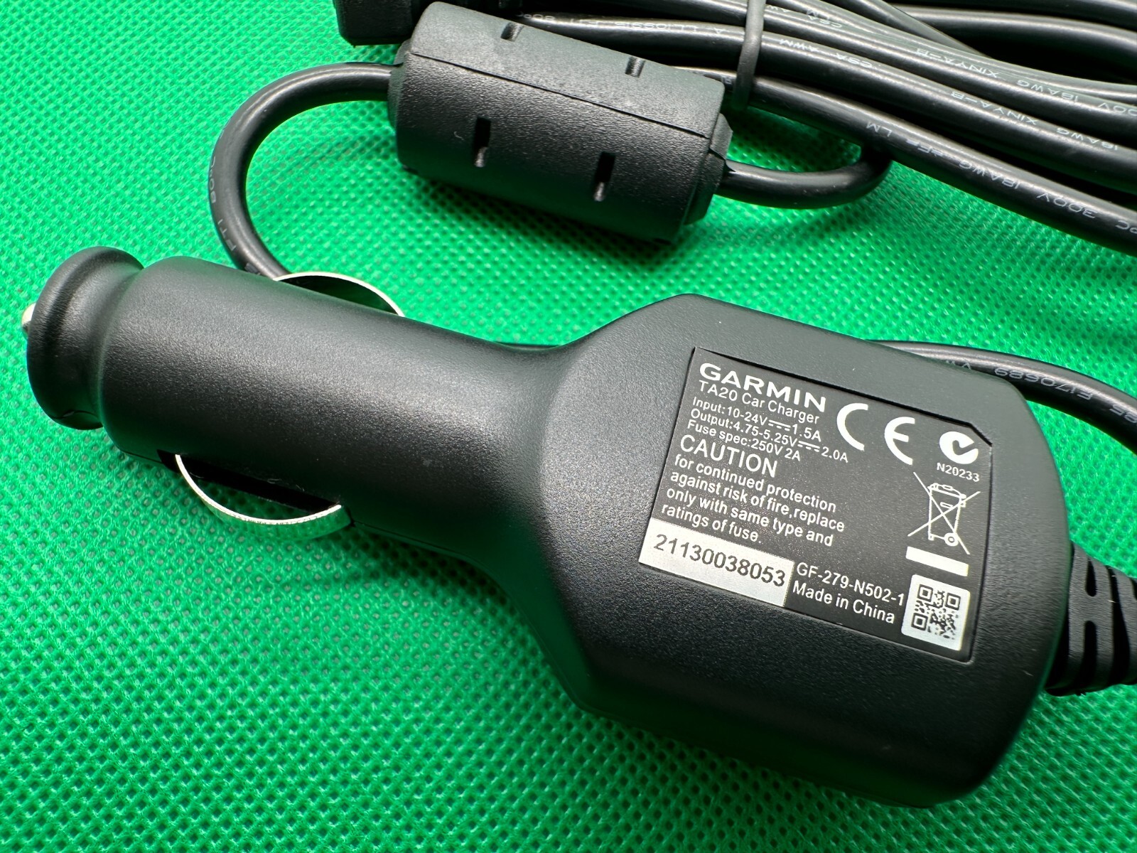 Garmin Vehicle TA 20 TA20 Traffic antenna Vehicle charger – power cable