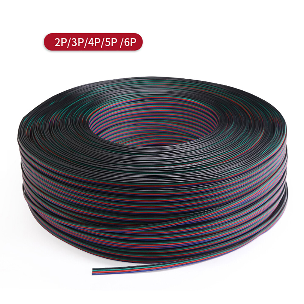2P/3P/4P/5P/6P Flat Ribbon Cable 22AWG 20AWG 18AWG Electronic Extension Wire