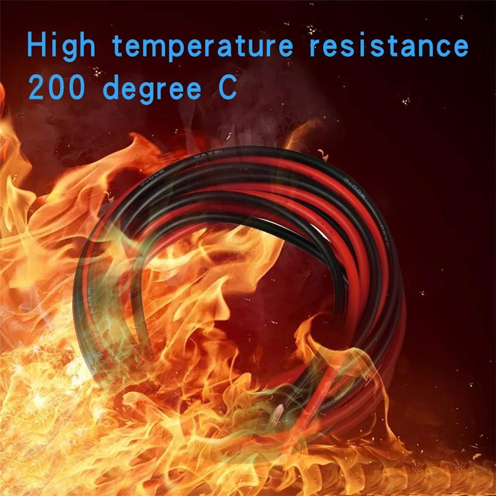 BNTECHGO 16 Gauge Silicone Wire 10 Ft Red and 10 Ft Black Flexible 16 AWG Strand