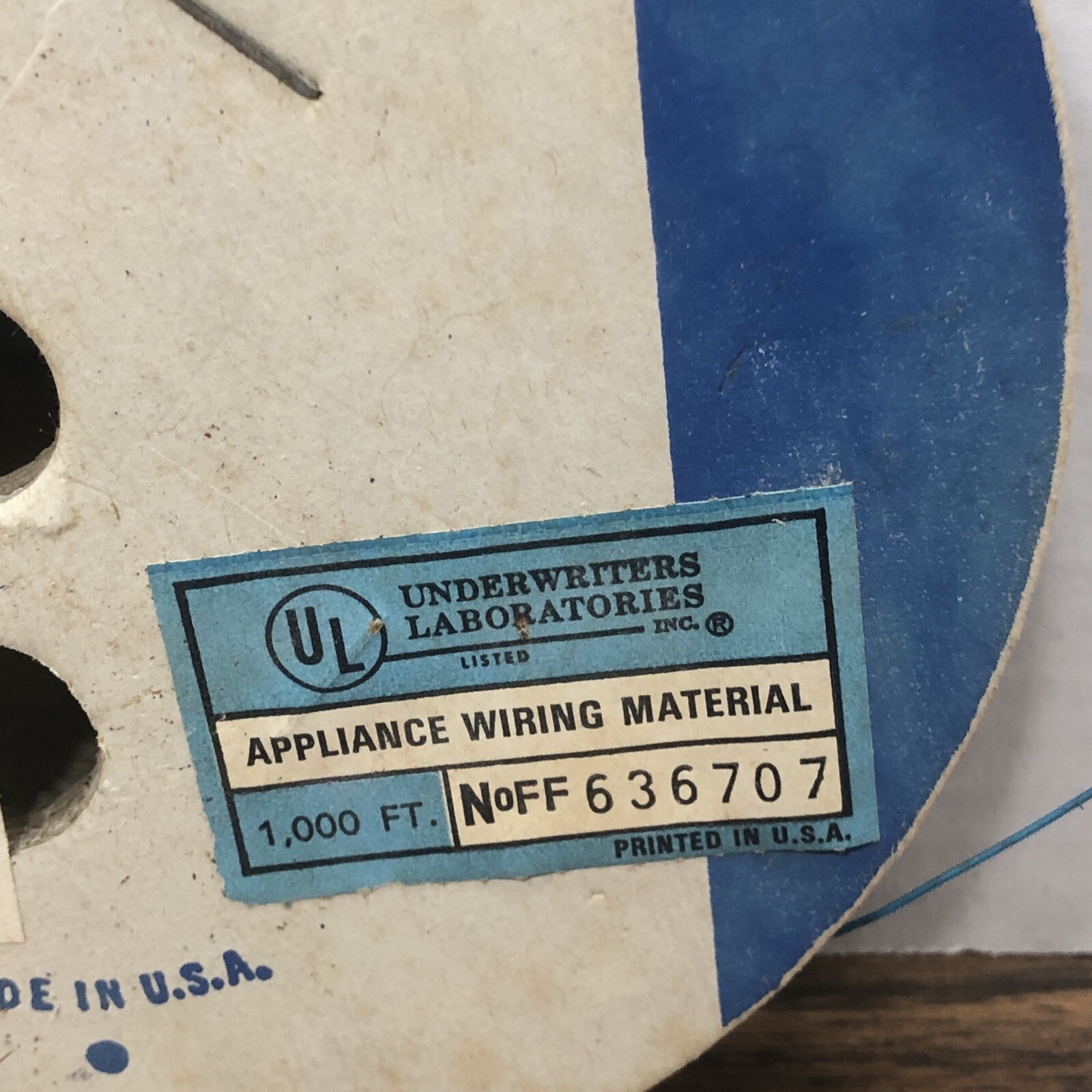 5953 ALPHA WIRE – 950’+ Blue – 26awg Solid Silver Plated OFHC Kynar 5mil 1970s