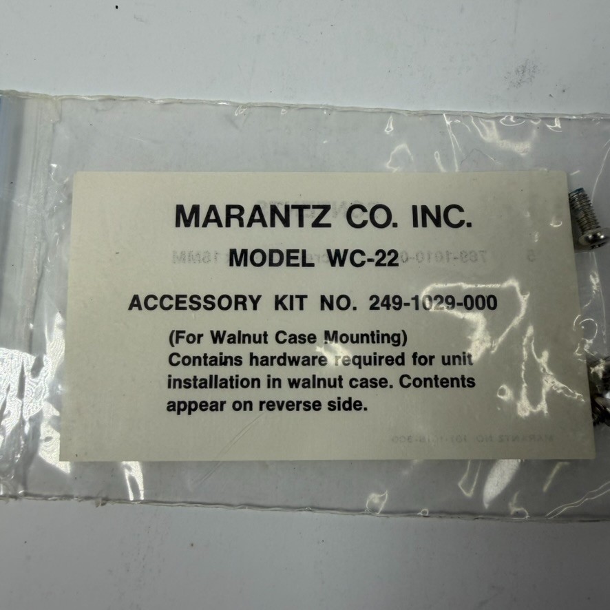 Marantz WC-22 Accessory Kit 3 Screws 249-1029-00 for Walnut Case Mounting