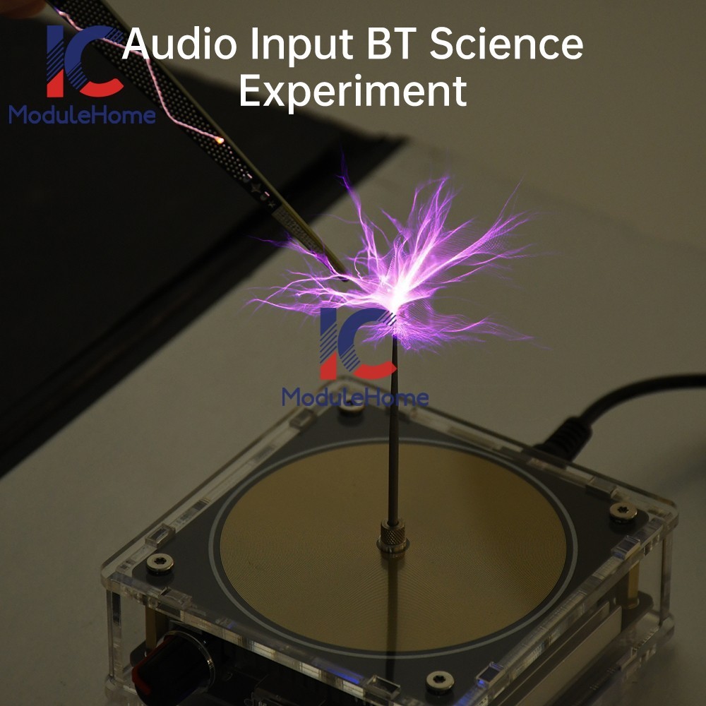 AC110-220V Dual Mode Music Tesla Coil Music Box Artificial Lightning Touchable