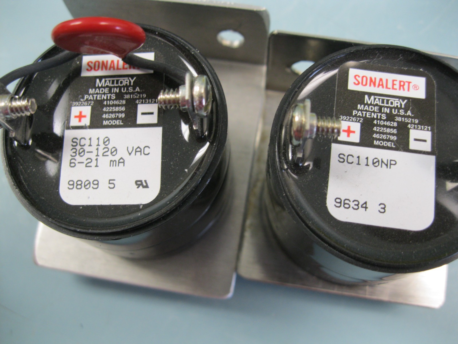 Lot (8) Mallory Sonalert Industrial Alarm Clean Salvage Mixed Voltage READ L13