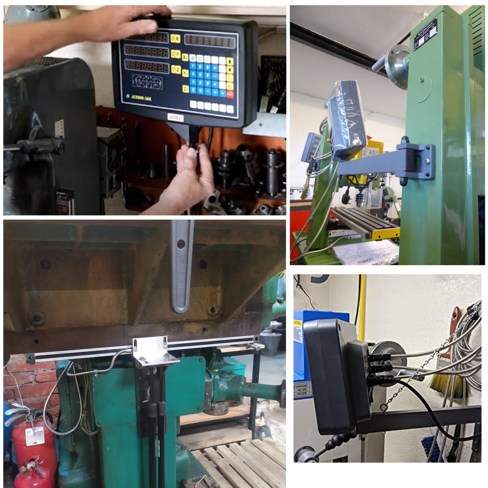 LCD DRO 1/5/10um Linear Scale Digital Readout 2/3 Axis for Bridgeport Mill Lathe