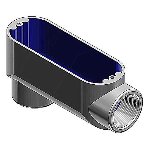 RED-DOT ALB-6, Rigid Conduit Body, 2, Cast Aluminum, LB-Type, 1pc