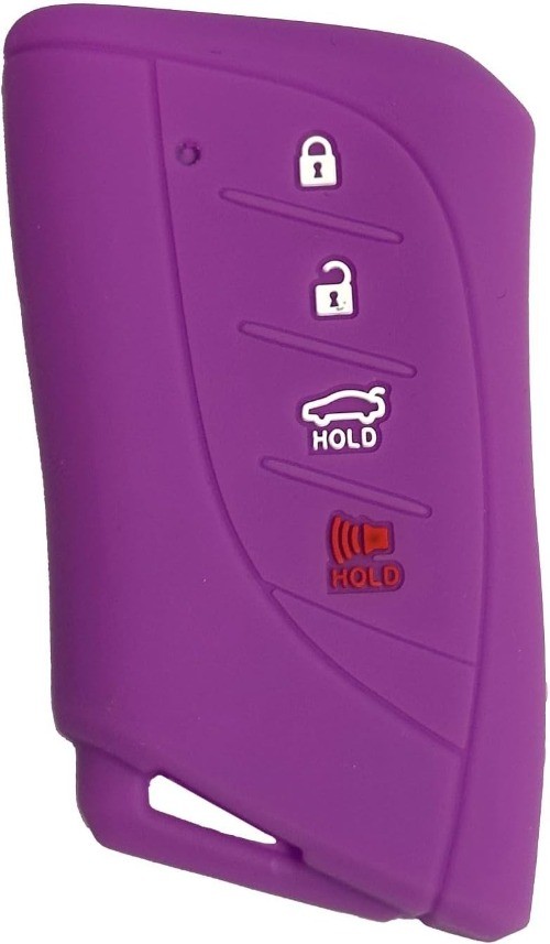 Silicone Key Fob Cover with 4 Buttons for 2018-2024 Lexus 500 50 Color: Purple