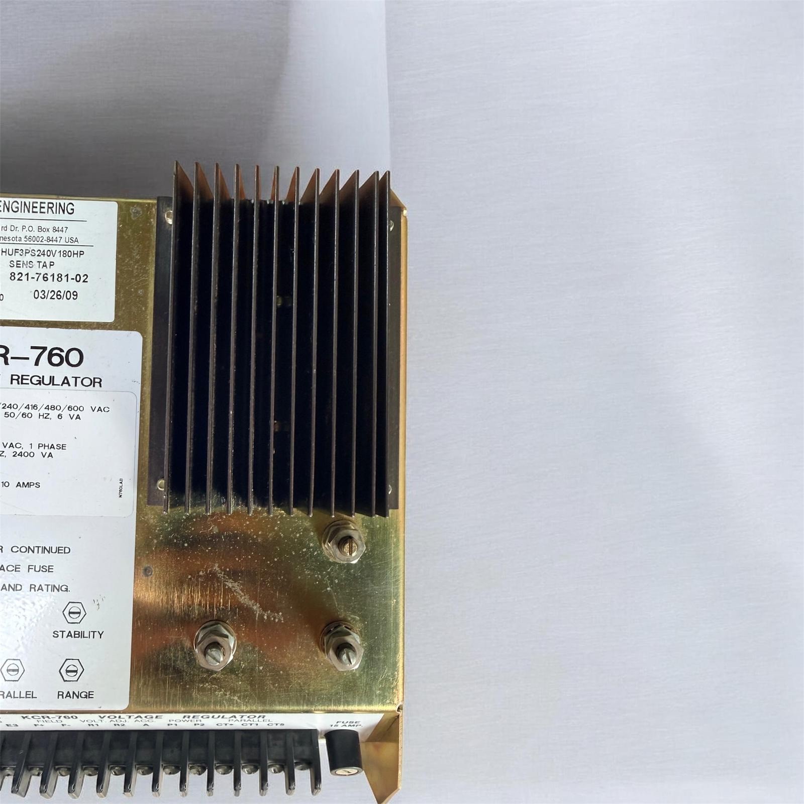 Kato Engineering KCR-760 AVR Voltage Regulator 125VDC Industrial Generator Contr