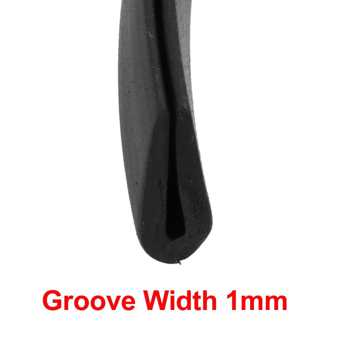 2M L 1mm Groove Wide 13mm Height Rubber Hollow Air Sealed Seal Strip Black