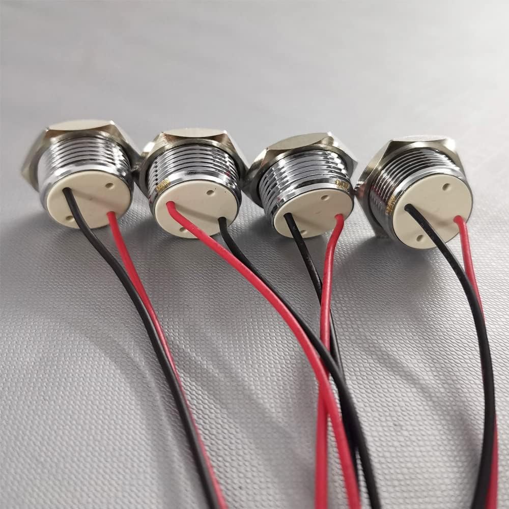4PCS 110V 20mA Energy Saving Metal Indicator Light Waterproof Indi Color: Blue