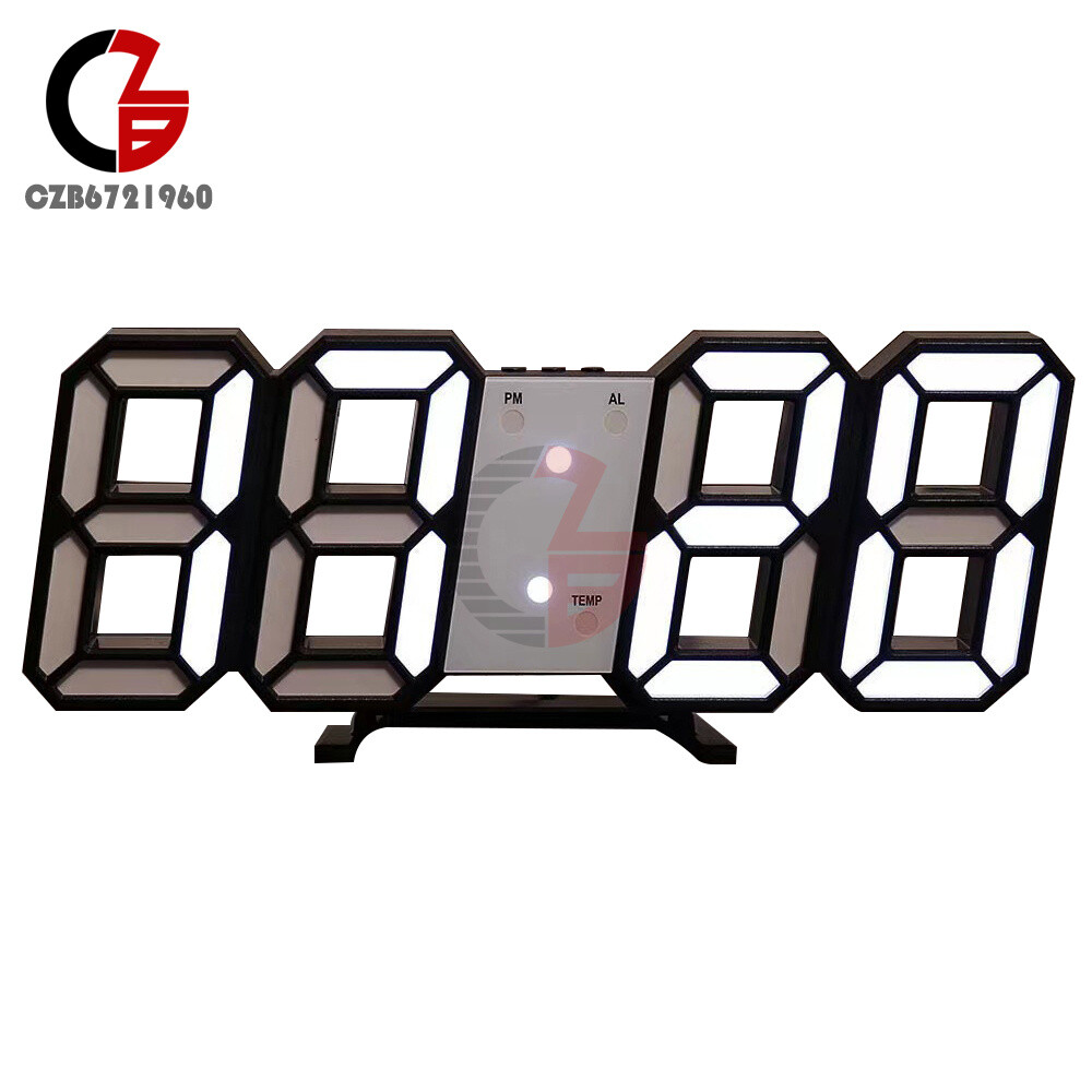 LED Electric Digital Alarm Clock Time/Date/Temperature Display Home Decoration