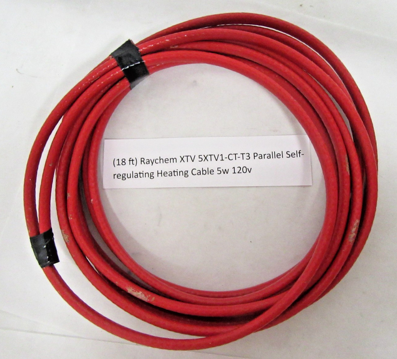 (18 ft) Raychem XTV 5XTV1-CT-T3 Parallel Self-regulating Heating Cable 5w 120v