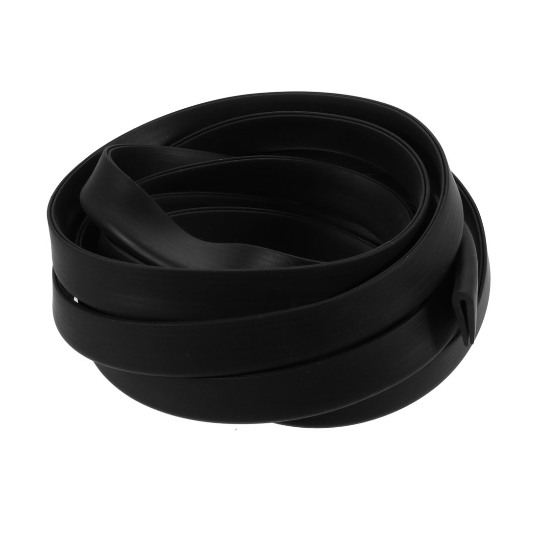 2M L 1mm Groove Wide 13mm Height Rubber Hollow Air Sealed Seal Strip Black
