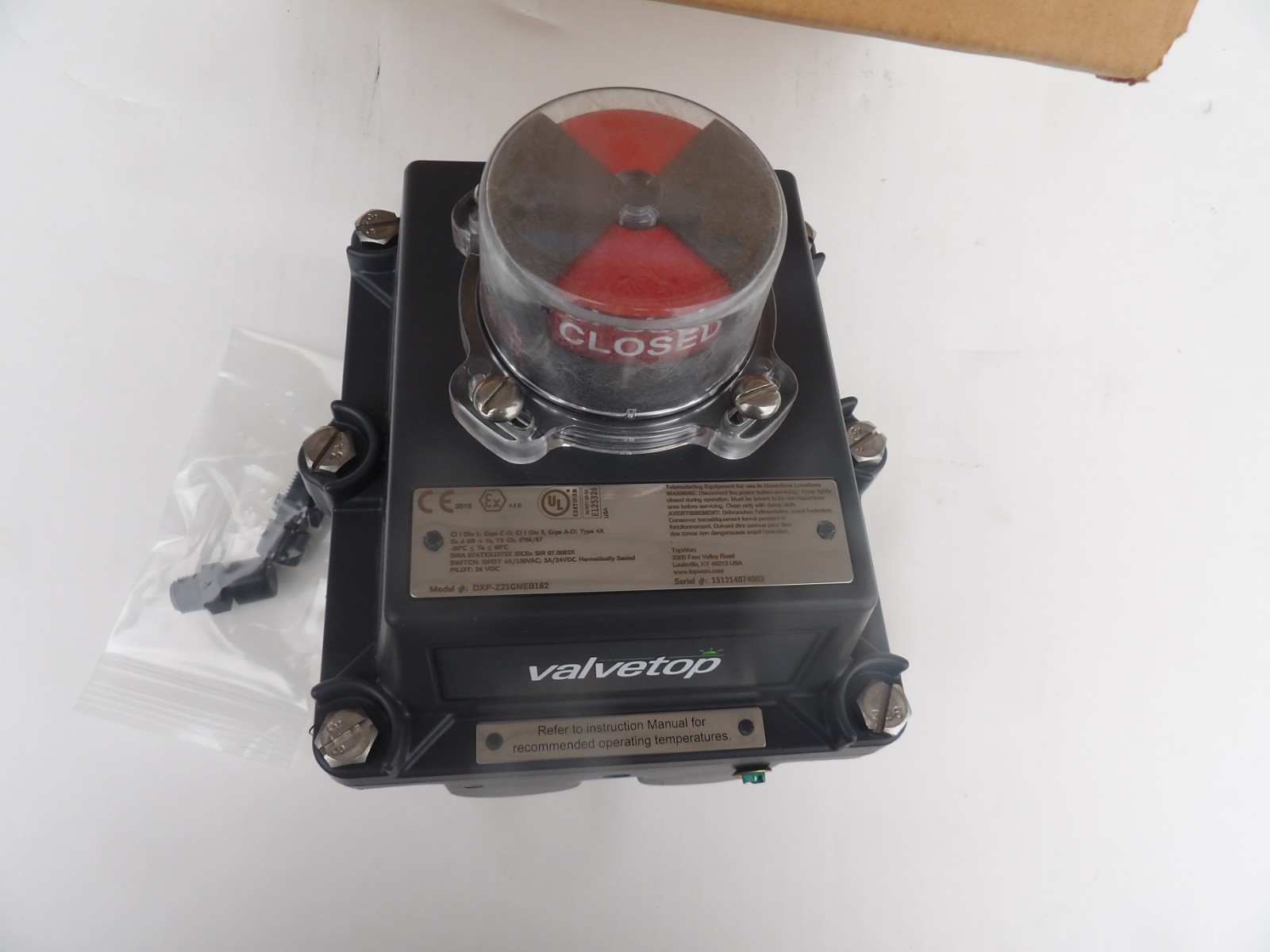 NEW IN BOX TOPWORX CONTROLLER VALVETOP 2 DXP-Z21GNEB162