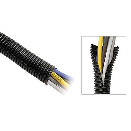 American Terminal 100 FT 5/8″ Split Loom Tubing Wire Conduit Hose Cover Auto