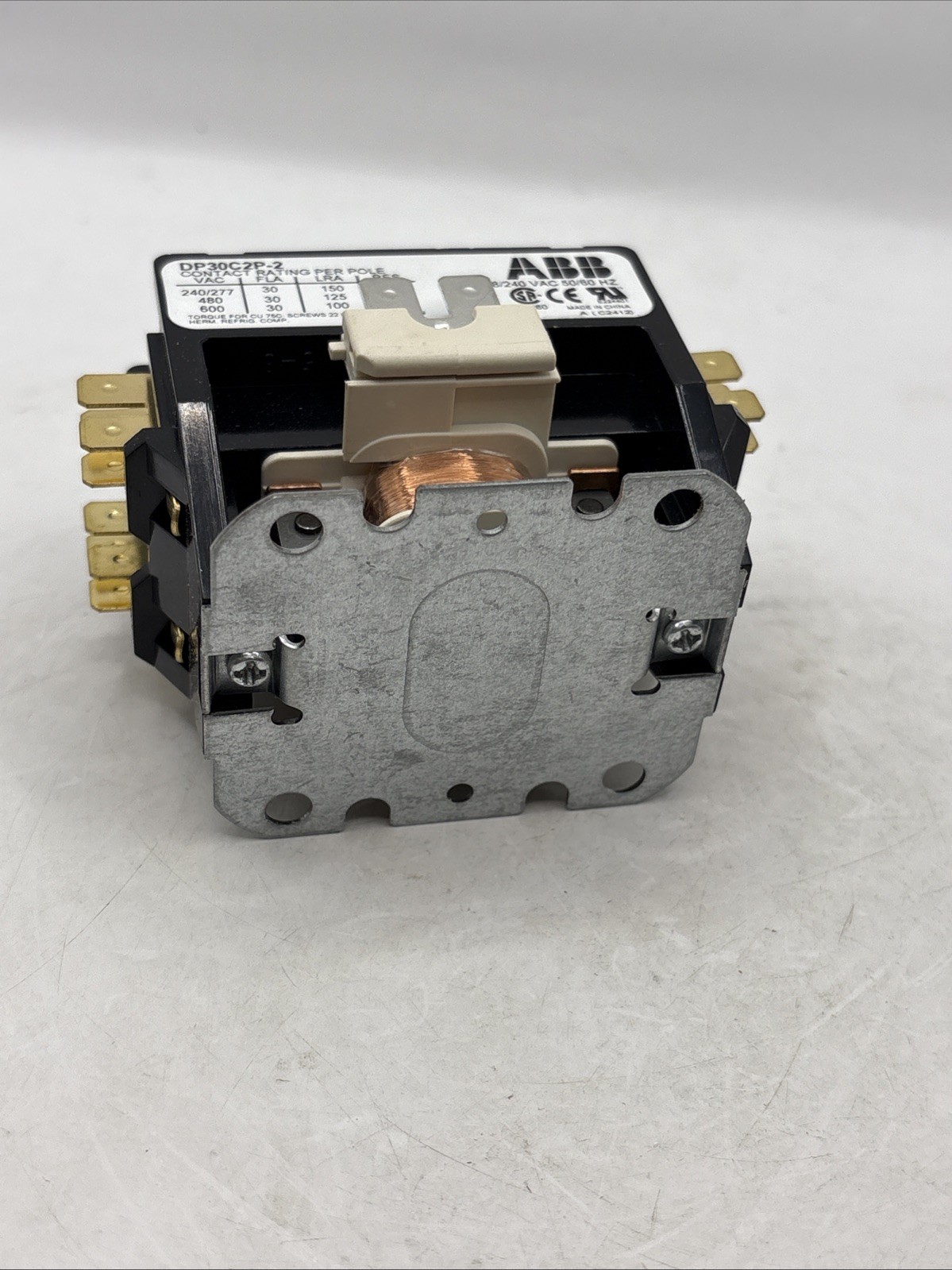 ABB DP30C2P-2 Definite Purpose Contactor 2 Pole 208/240 VAC