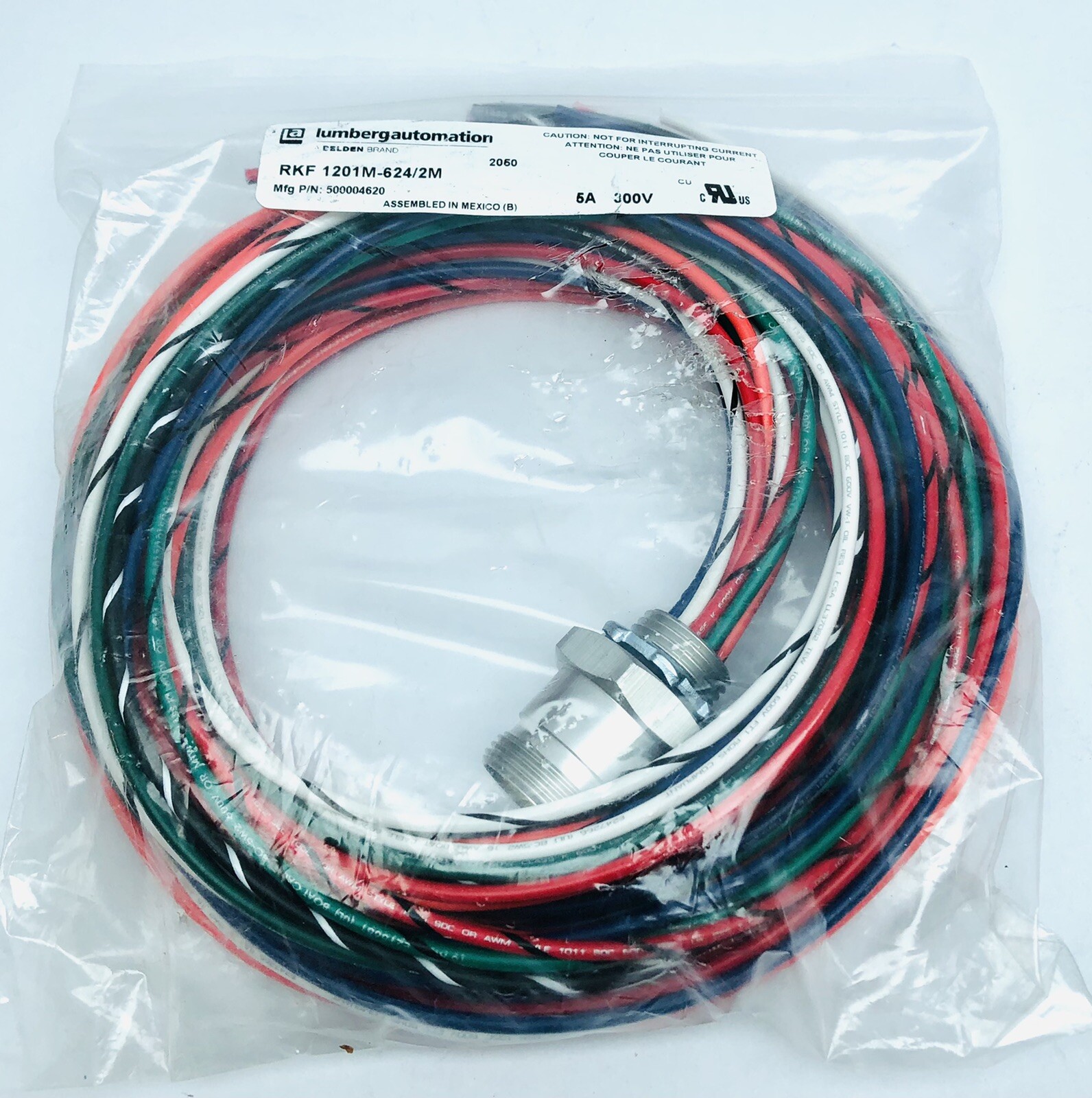 LUMBERGAUTO MATION RKF 1201M.624/2M 500004620 SENSOR CABLE 6ft