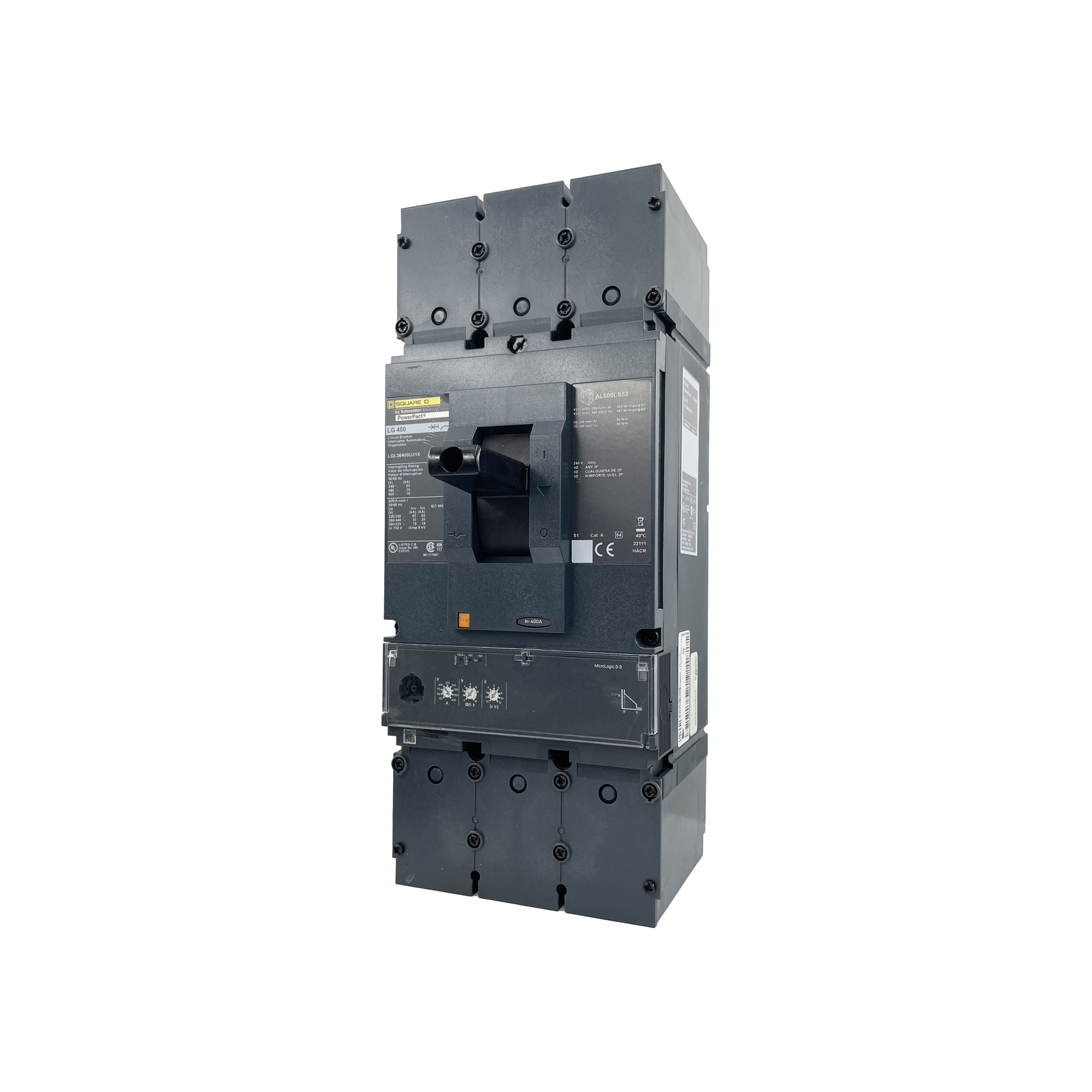 NIB – Square D – LGL36400U31X – Powerpact L Circuit Breaker, 400A, 3-Pole, 600V