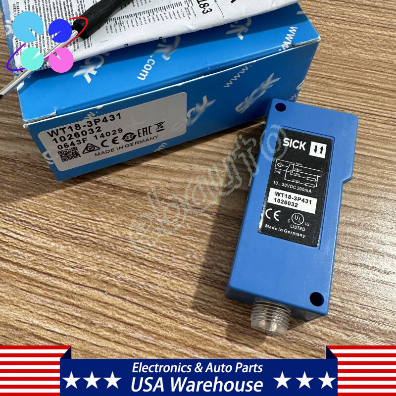 Photoelectric Sensor 10-30VDC PNP 4Pins For SICK WT18-3P431 1026032 US Stock
