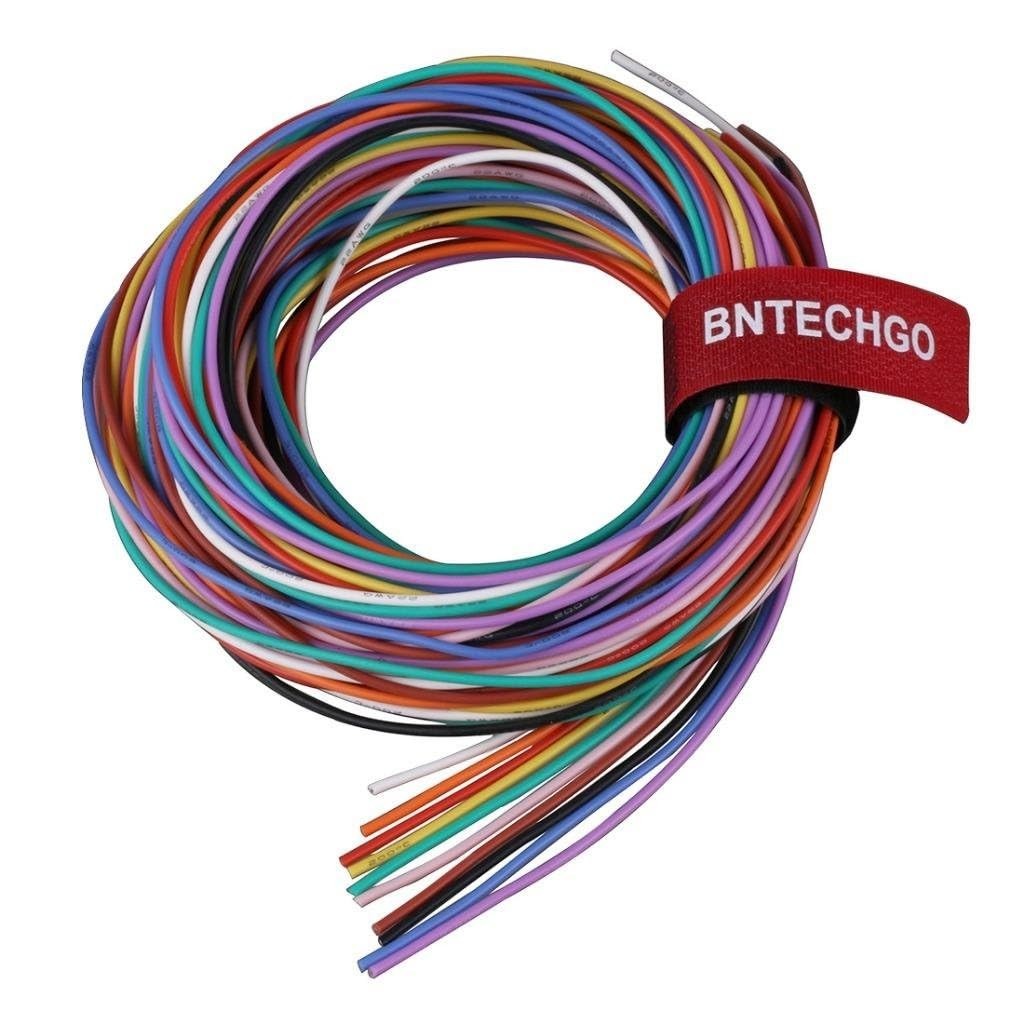 22 Gauge Silicone Wire Kit 10 Color Each 10 ft Flexible 22 AWG Stranded Tinne…