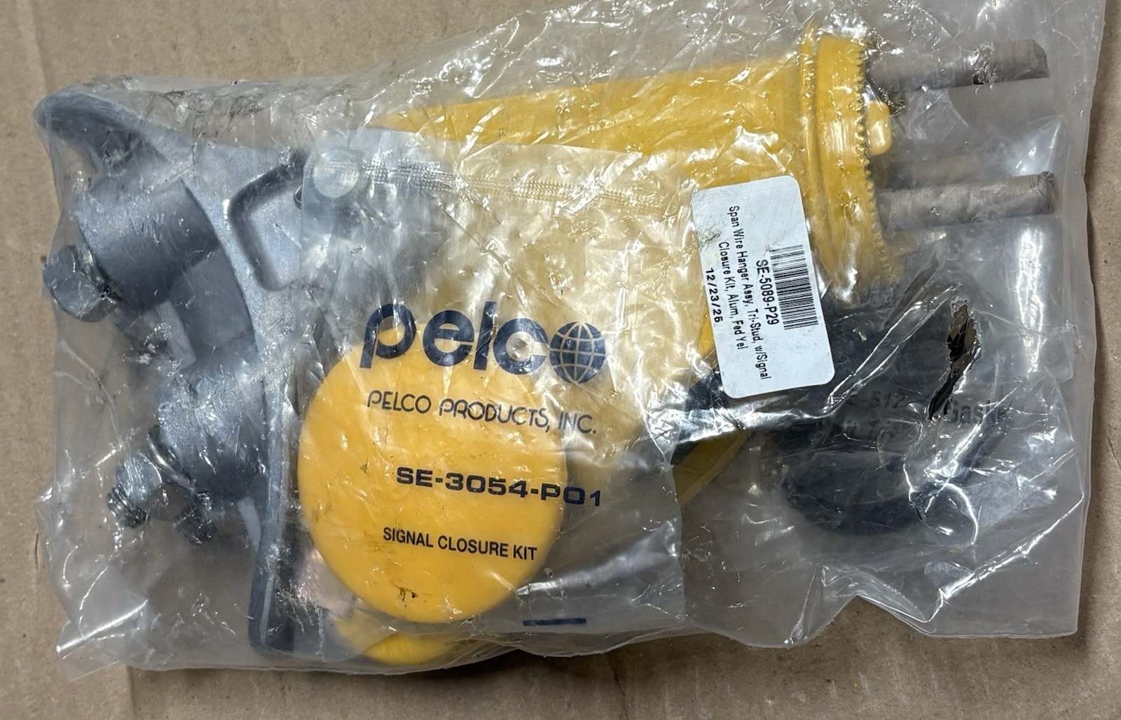 Pelco SE-5089-P29 Span Wire Hanger Assy Kit Yellow Alum