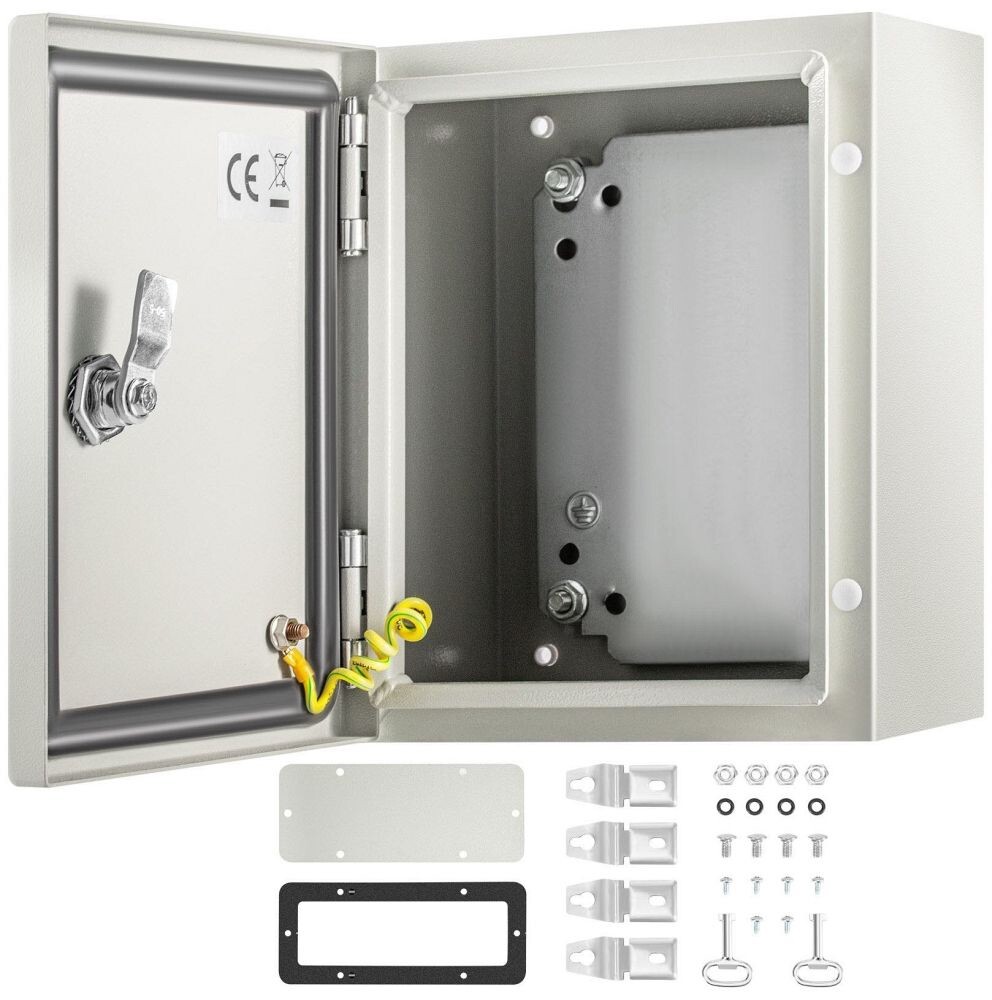 VEVOR DQXJSTCFS25X20X15V0, 10″ x 8″ x 6″, Steel, Hinged Cover Junction Box, 1 pc