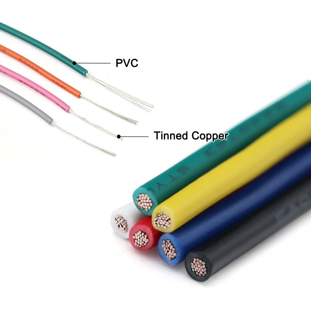 16/18/20 to 30AWG Electric Wire Multi-Strand Copper Soft Cable UL 1007 RoHS