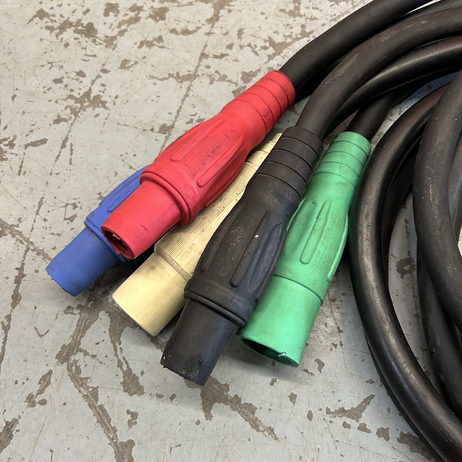 Cam Lock 4/0 Set Of 5 Feeder Generator Power Cable Panel Tails 5ft MMFFF