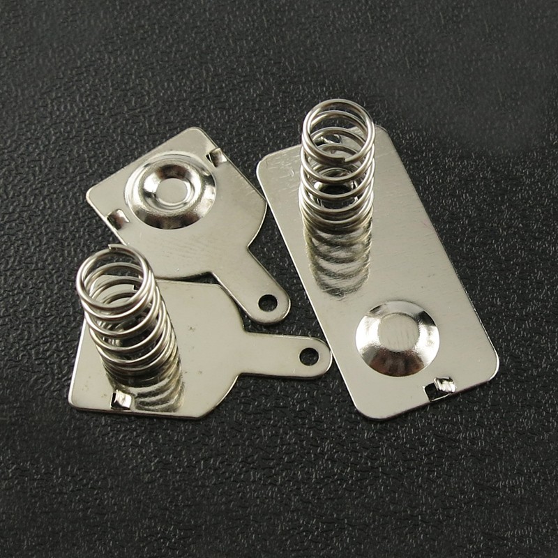 Metal Battery Holder Spring Solder Tab Set for AA Positive Negative Contact
