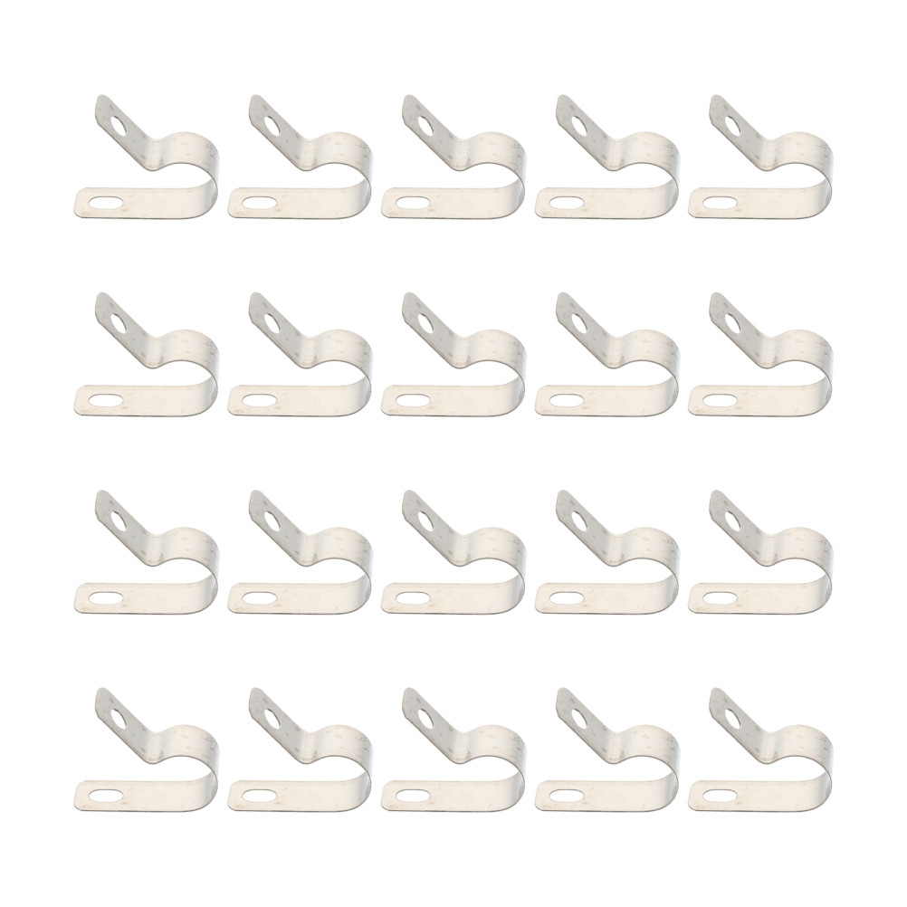 Set of 2 Cable Clamp Fixing Buckle Wire Wall Clips Metal Type Clamps