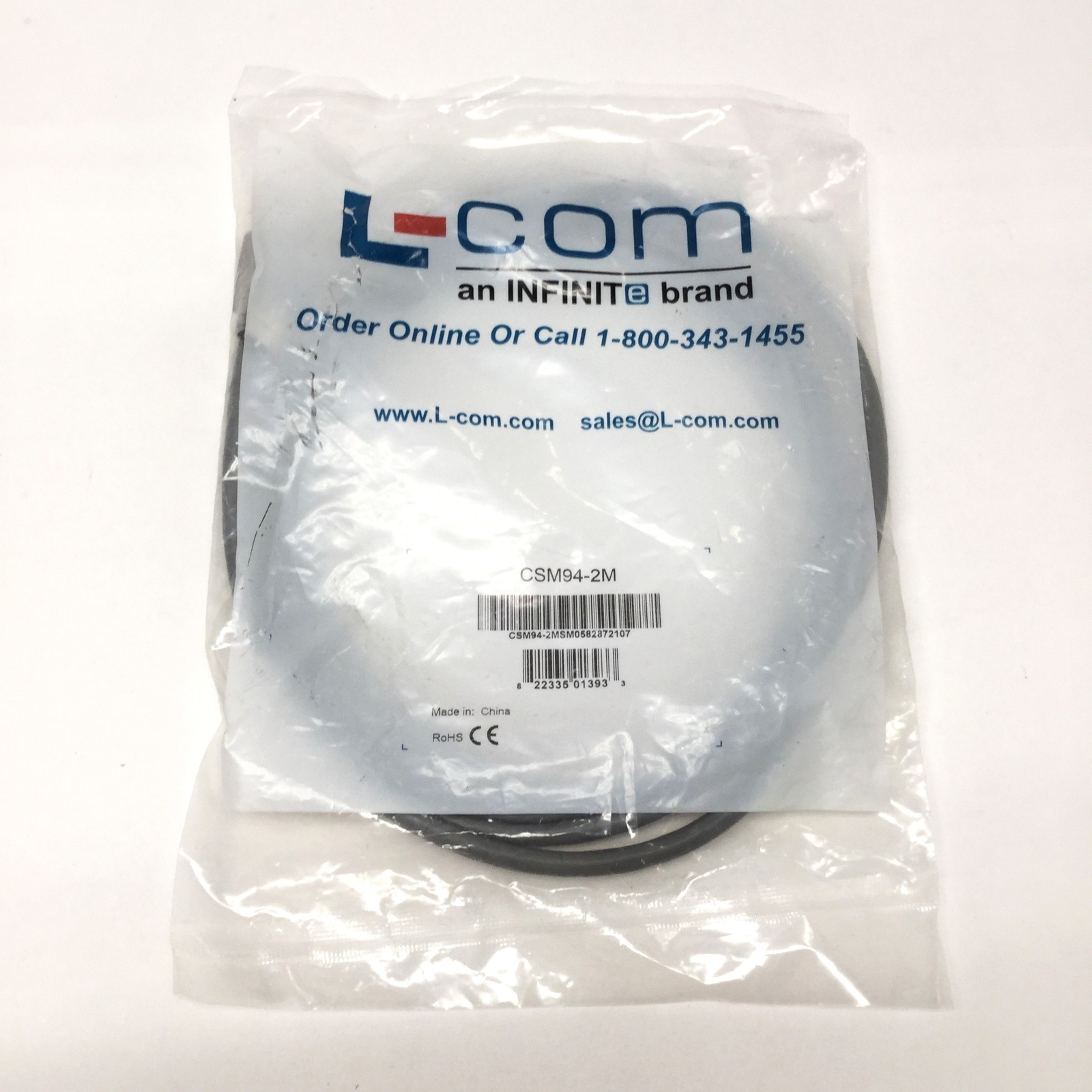 L-Com CSM94-2M Firewire Cable, IEEE-1394 Type 1, 400Mbps, 2m Long