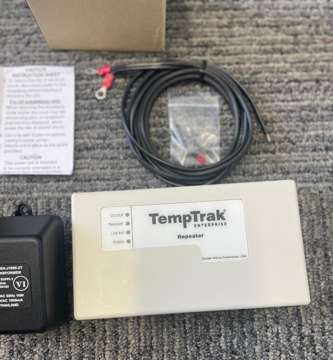 Lot of 2 Atkins Corporation TempTrak Repeater, Relays Data Received – New